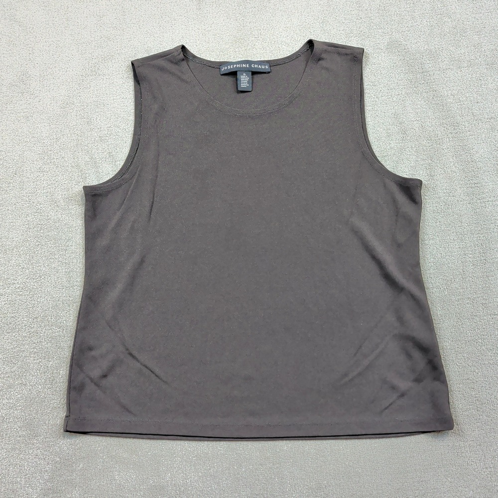 Josephine Chaus Tank Top Womens XL Brown Sleeveless Scoop Neck Stretch Relaxed